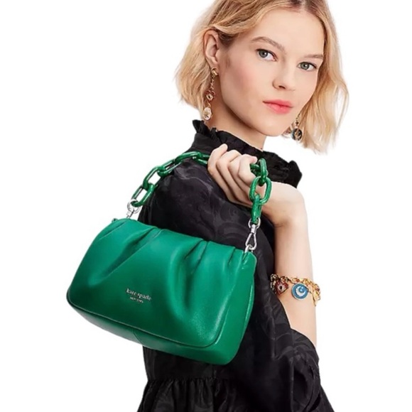 *NEW* KATE SPADE SOUFFLE CROSSBODY WINTERGREEN - Picture 7 of 7